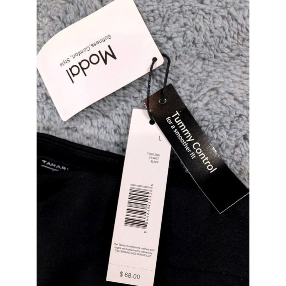 Tahari Tummy Control Pencil Skirt Black Modal Stretch Workwear Size Large ~ NWT - Picture 10 of 13